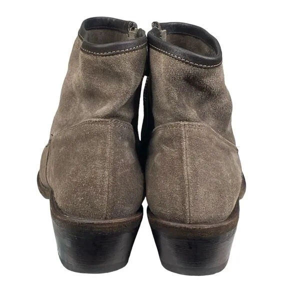 Florentini   Baker Women’s Brown Suede Side Zip Ankle Boot Size 38 US 8