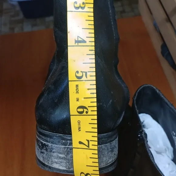 Florsheim black leather ankle boots size 12