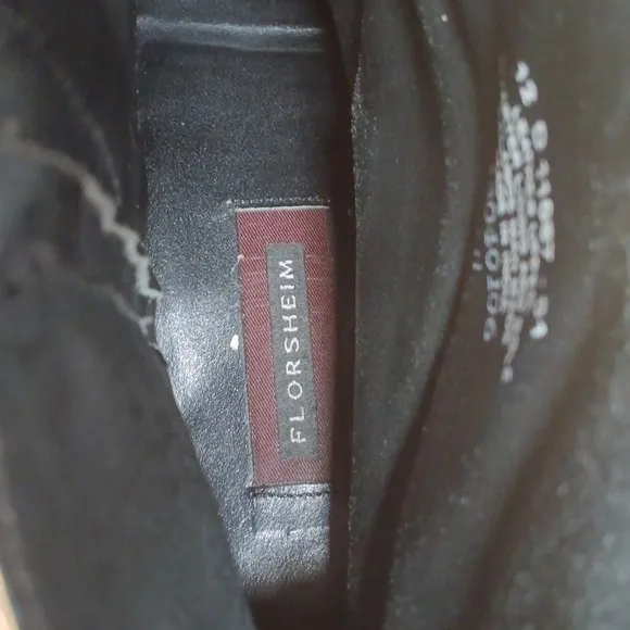 Florsheim black leather ankle boots size 12