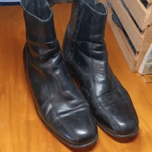 Florsheim black leather ankle boots size 12