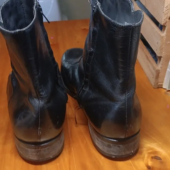 Florsheim black leather ankle boots size 12