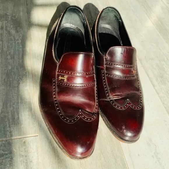 Florsheim Burgundy Vintage Leather Cat Eye Shoes