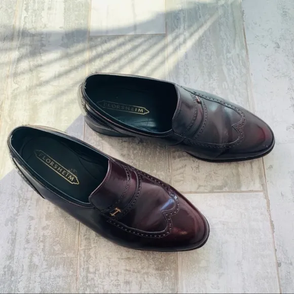 Florsheim Burgundy Vintage Leather Cat Eye Shoes
