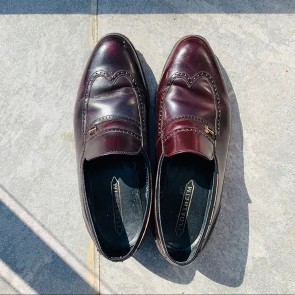 Florsheim Burgundy Vintage Leather Cat Eye Shoes