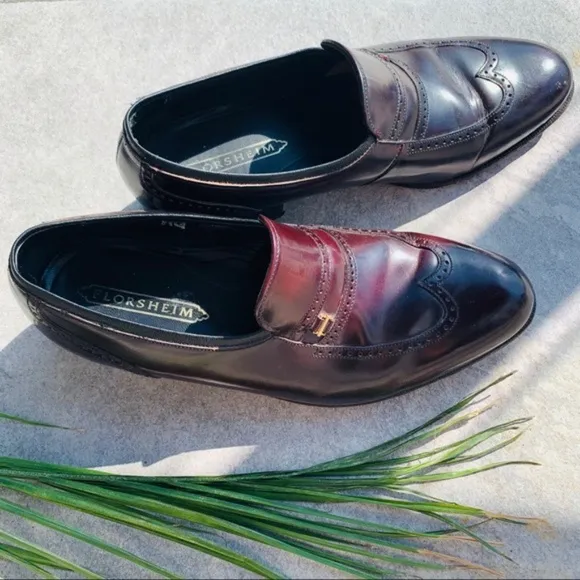 Florsheim Burgundy Vintage Leather Cat Eye Shoes