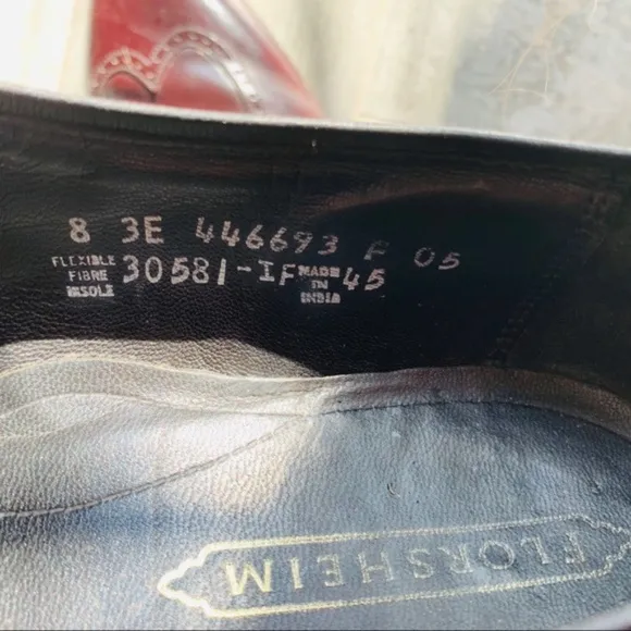 Florsheim Burgundy Vintage Leather Cat Eye Shoes