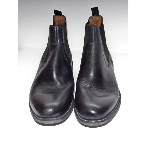 Florsheim Mens Ankle Boots Black Highline Gore Chelsea SZ 11M VeryGood Pre Owned