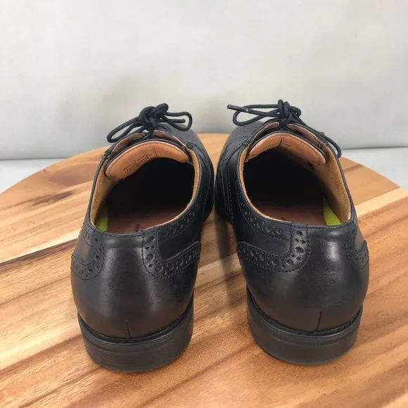 Florsheim Midtown Wingtip Oxford Dress Shoes Mens 10 D Comfort Black Leather