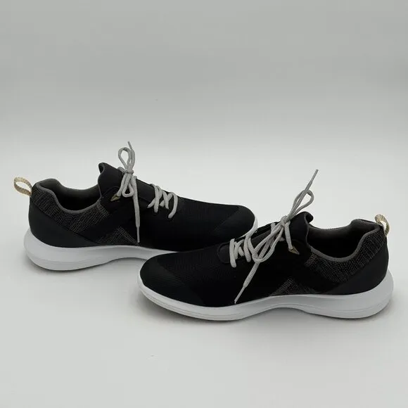 FOOTJOY Flex Spikeless Mens Golf Performance Black Sneakers Shoes Lace Up 12M