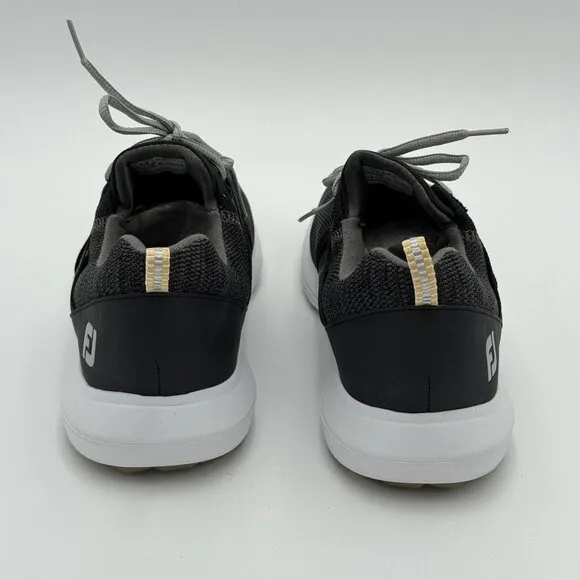 FOOTJOY Flex Spikeless Mens Golf Performance Black Sneakers Shoes Lace Up 12M