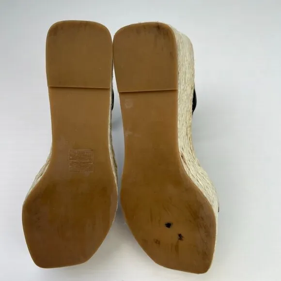 Frame Sandal Women 8 Leather Platform Wedge Espadrille Ankle Strap Resort Core