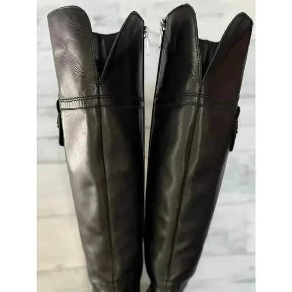 Franco Sarto Beckford Tall Black Riding Boots Size 6M