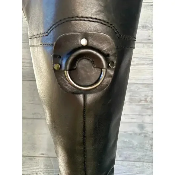 Franco Sarto Beckford Tall Black Riding Boots Size 6M