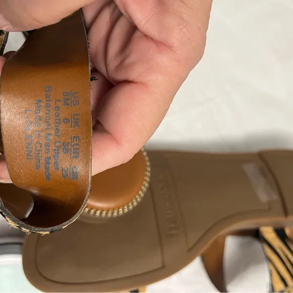 Franco Sarto Glenni safari zebra sandals