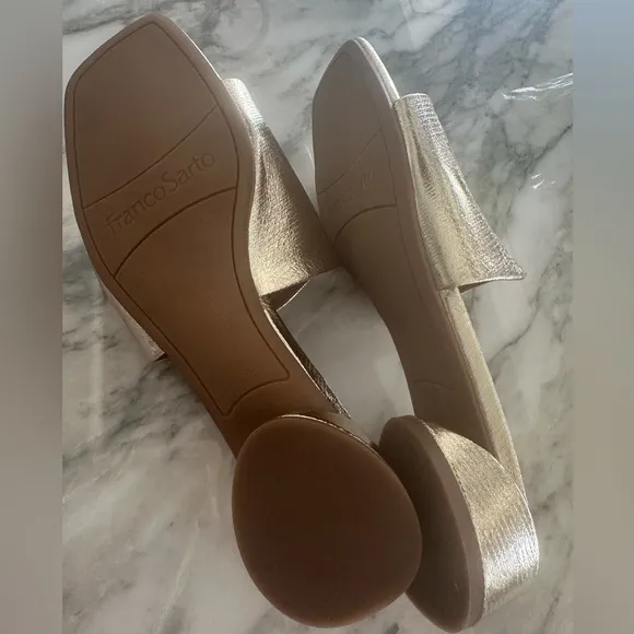 Franco Sarto Gold Sandals 8 New