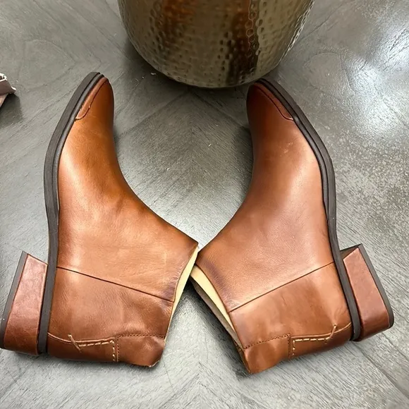 FRANCO SARTO NEMI WOMENS LEATHER BOOTIES ANKLE BOOTS