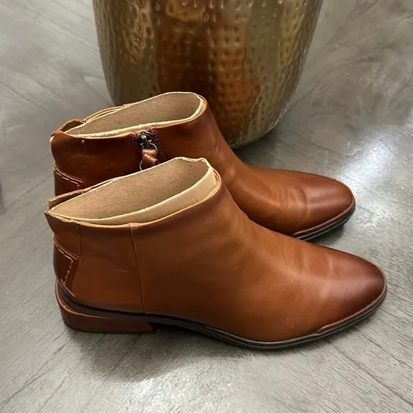 FRANCO SARTO NEMI WOMENS LEATHER BOOTIES ANKLE BOOTS