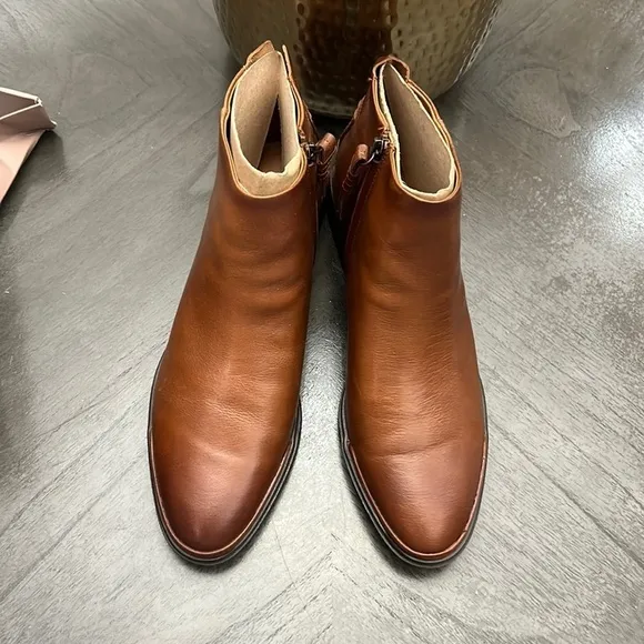 FRANCO SARTO NEMI WOMENS LEATHER BOOTIES ANKLE BOOTS