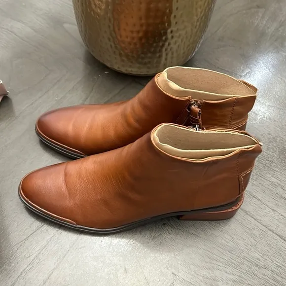 FRANCO SARTO NEMI WOMENS LEATHER BOOTIES ANKLE BOOTS
