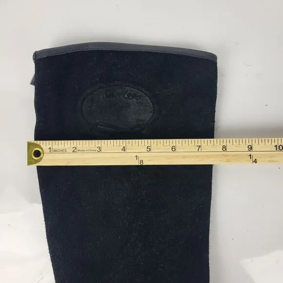 FRANCO SARTO rivettall women's leather casual knee high boots Stacked Heel 8 M