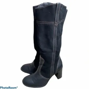 Franco Sarto Suede &amp; Leather Boots Zip Tall Riding