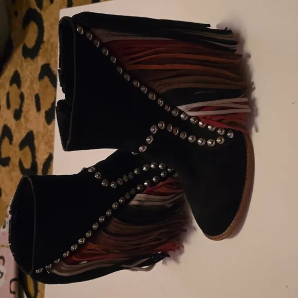 Free People Black Western Boots