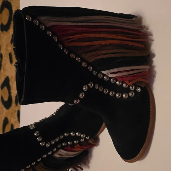 Free People Black Western Boots