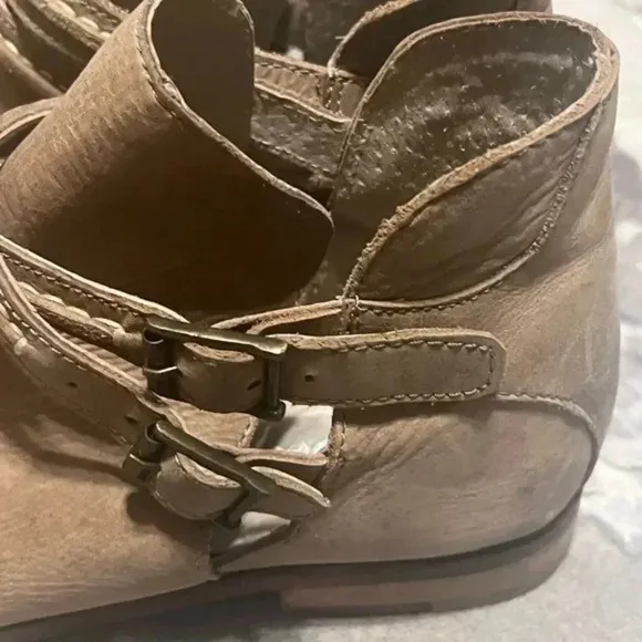 Free  People Braeburn Taupe Ankle Boots Booties