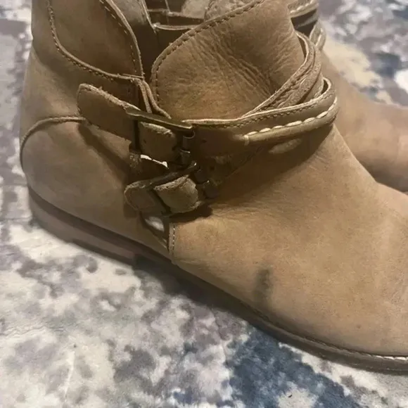 Free  People Braeburn Taupe Ankle Boots Booties
