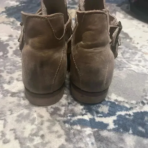 Free  People Braeburn Taupe Ankle Boots Booties