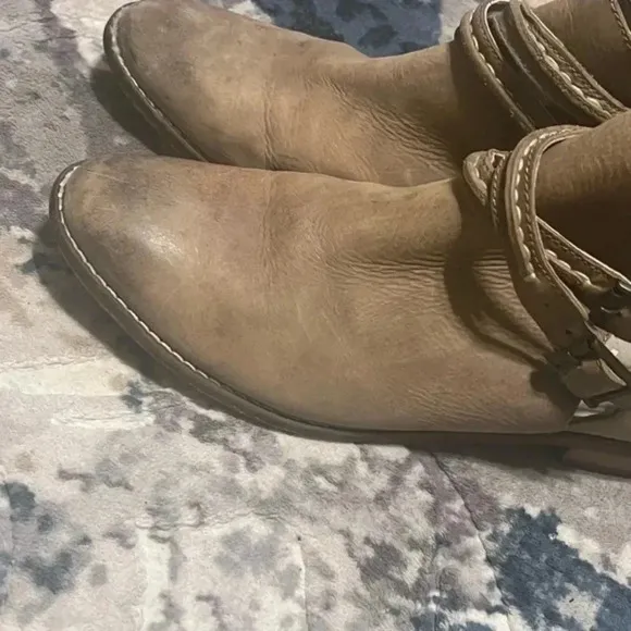 Free  People Braeburn Taupe Ankle Boots Booties