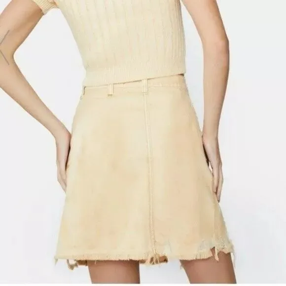 Free People Butter Cream Parker Wrap Skirt – Size 24 – NWT