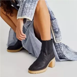 FREE PEOPLE James Chelsea Boots Women’s Size 39.5/8.5-9 Black Leather