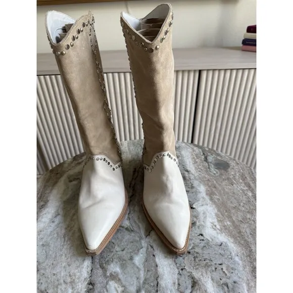 Free People Joelton Studded Western Boots-  38/7.5 $298 A643