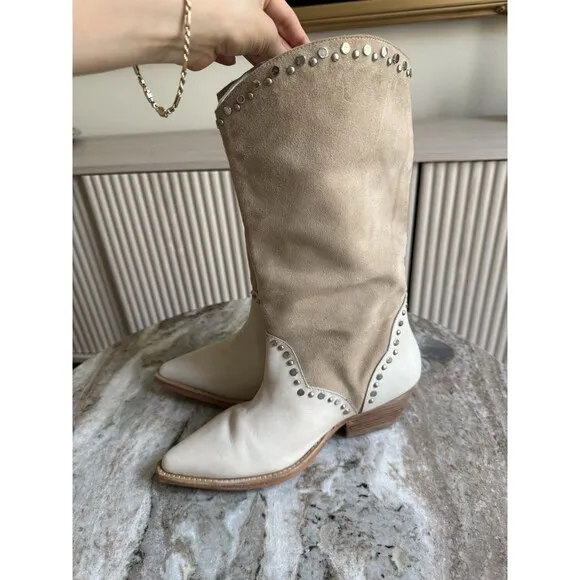 Free People Joelton Studded Western Boots-  38/7.5 $298 A643