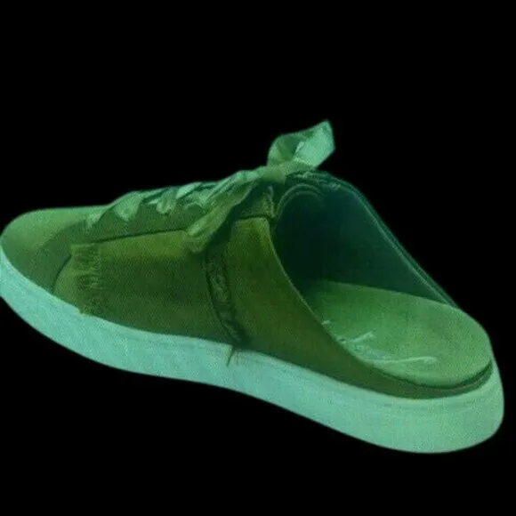 Free People Khaki Satin Slip-On Sneakers for Women - Size 6 US New in Box
