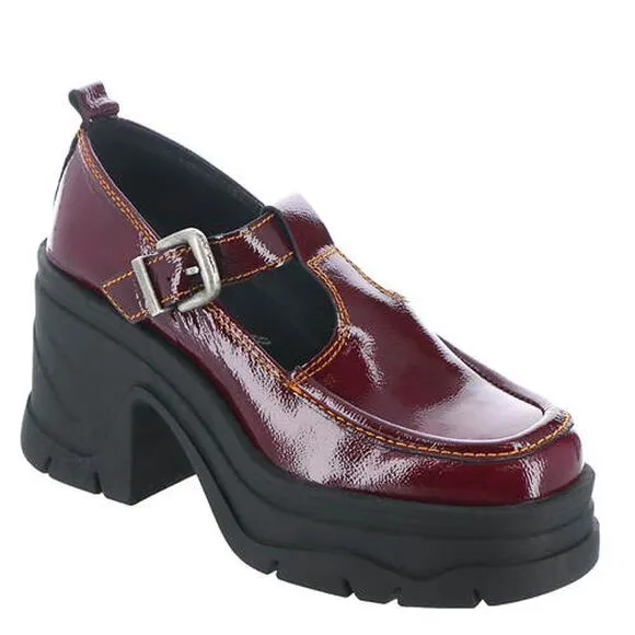 FREE PEOPLE Mayla Mary Jane Platform Heels Women’s Patent Leather 7.5 Raspberry