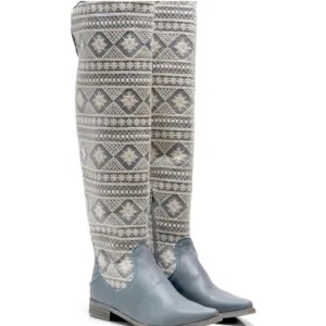 Free People| NIB Calm Waters Bren Slouch Crochet Tall Boots Sz 9