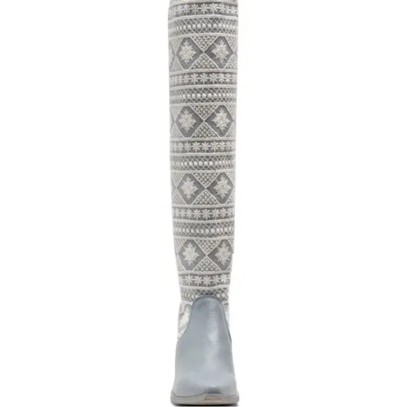 Free People| NIB Calm Waters Bren Slouch Crochet Tall Boots Sz 9