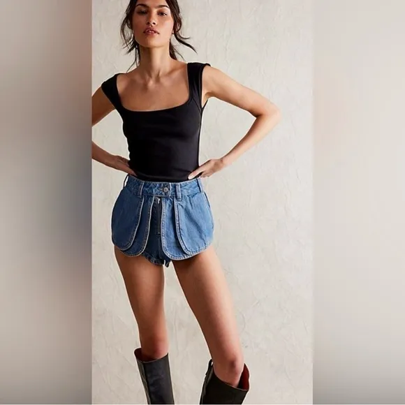 Free People Prince Street Denim Shorts