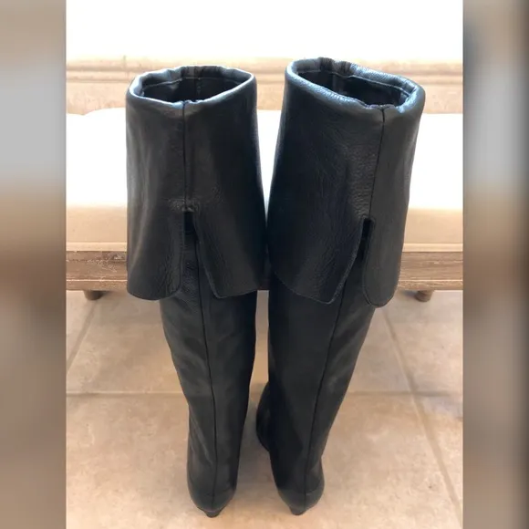 Free People Slouchy Leather Boots Size 36
