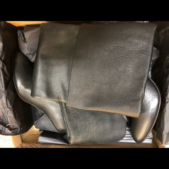 Free People Slouchy Leather Boots Size 36