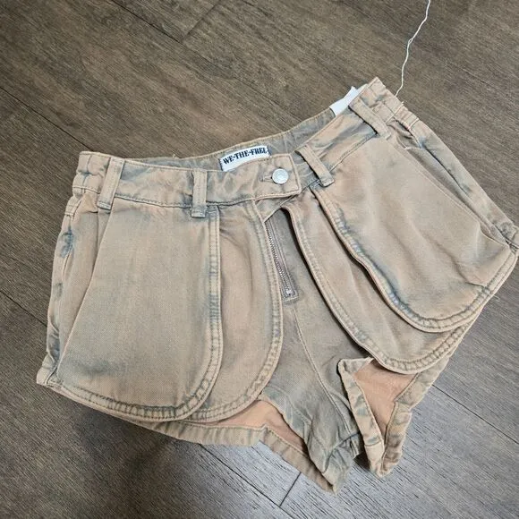 Free People We The Free 27 Prince Street Hi Rise Shorts Breakthrough Denim NWOT