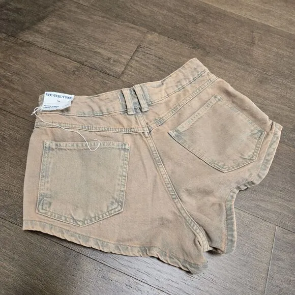 Free People We The Free 27 Prince Street Hi Rise Shorts Breakthrough Denim NWOT
