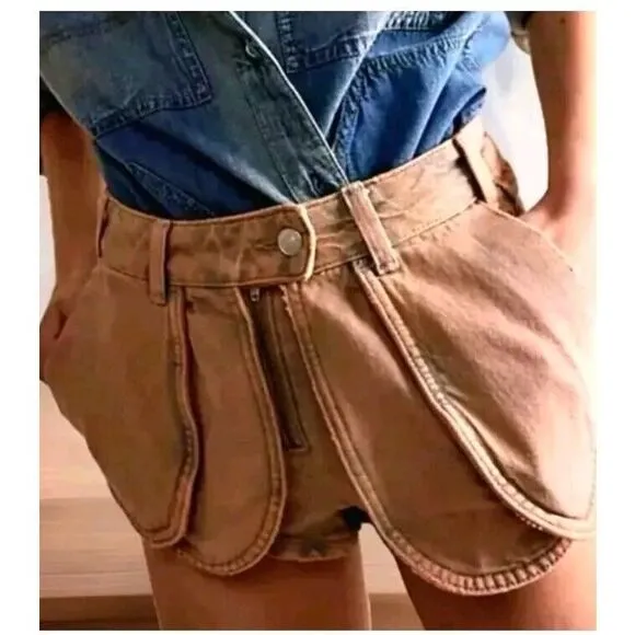 Free People We The Free 27 Prince Street Hi Rise Shorts Breakthrough Denim NWOT