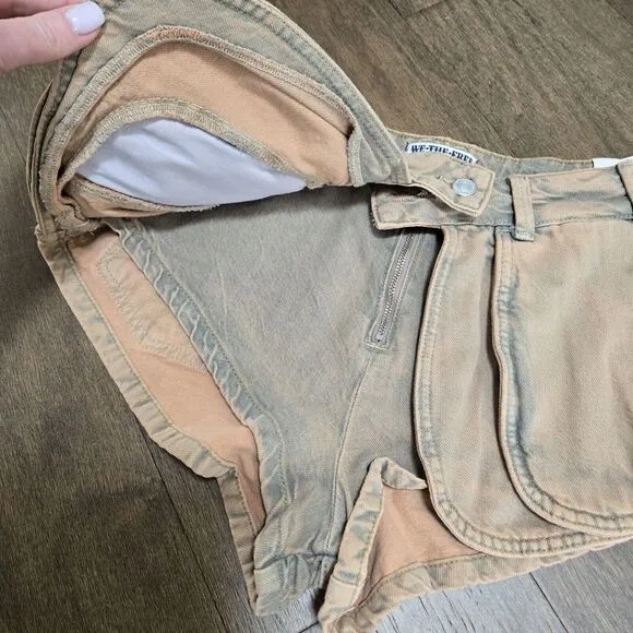 Free People We The Free 27 Prince Street Hi Rise Shorts Breakthrough Denim NWOT