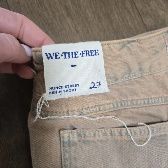 Free People We The Free 27 Prince Street Hi Rise Shorts Breakthrough Denim NWOT