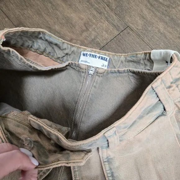 Free People We The Free 27 Prince Street Hi Rise Shorts Breakthrough Denim NWOT