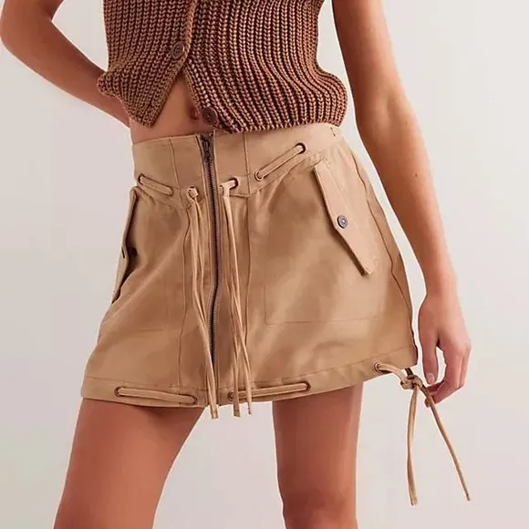 Free People We The Free Sierra Mini Skirt in Chesapeake