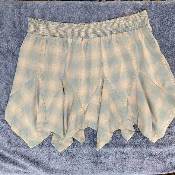 Free People Xia Plaid Mini Skirt